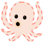 dotted line face + octopus
