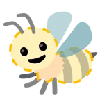 dotted line face + honeybee