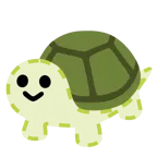 dotted line face + turtle