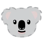 dotted line face + koala