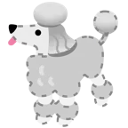 dotted line face + poodle