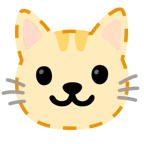 dotted line face + cat face