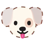dotted line face + dog face