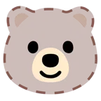 dotted line face + bear