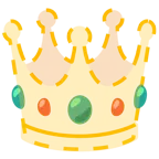 dotted line face + crown