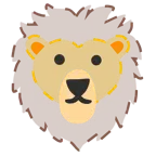 dotted line face + lion