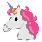 dotted line face + unicorn