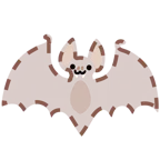 dotted line face + bat