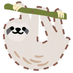 dotted line face + sloth