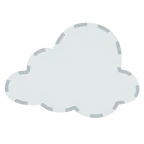 dotted line face + cloud