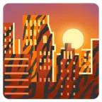 Tigergesicht + Sonnenuntergang in der Stadt