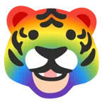 Tigergesicht + Regenbogen