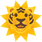 Tigergesicht + Sonne mit Gesicht