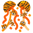 Tigergesicht + Konfettiball