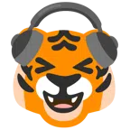 Tigergesicht + Kopfhörer