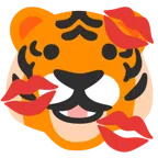 Tigergesicht + Kussabdruck