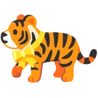 Tigergesicht + Herz mit Schleife