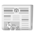 Tigergesicht + Zeitung
