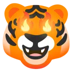 Tigergesicht + Feuer