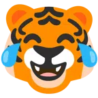 Tigergesicht + Gesicht mit Freudentränen