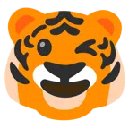 Tigergesicht + zwinkerndes Gesicht