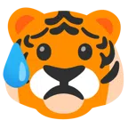 Tigergesicht + trauriges aber erleichtertes Gesicht