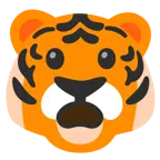 Tigergesicht + qualvolles Gesicht