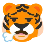 Tigergesicht + Gesicht, das ausatmet