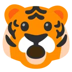 Tigergesicht + Gesicht mit offenem Mund