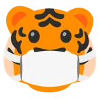 Tigergesicht + Gesicht mit Atemschutzmaske