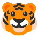 Tigergesicht + leicht lächelndes Gesicht