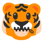 Tigergesicht + Gesicht mit Reißverschlussmund