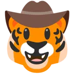 Tigergesicht + Gesicht mit Cowboyhut