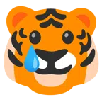 Tigergesicht + lachendes Gesicht mit Träne