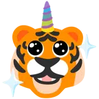 Tigergesicht + Einhorn
