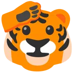 Tigergesicht + salutierendes Gesicht