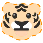 Tigergesicht + gestricheltes Gesicht