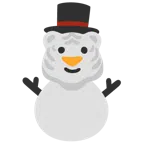 Tigergesicht + Schneemann ohne Schneeflocken