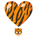 Tigergesicht + Herz als Ausrufezeichen