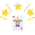 funkelnder Stern + Jokerkarte