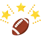 funkelnder Stern + Football