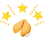 funkelnder Stern + Glückskeks