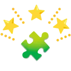 funkelnder Stern + Puzzleteil