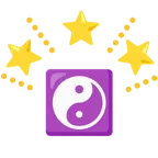 funkelnder Stern + Yin und Yang