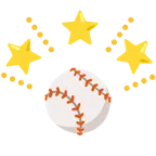 funkelnder Stern + Baseball