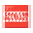 schlagendes Herz + SOS-Zeichen