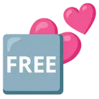 dos corazones + botón FREE