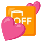 dos corazones + teléfono móvil apagado