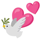 dos corazones + paloma