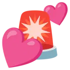 dos corazones + luces de policía